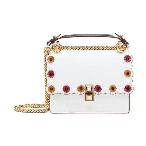 FENDI Kan I Коровья кожа Сумка через плечо Маленькая сумка на плечо Женская Белая