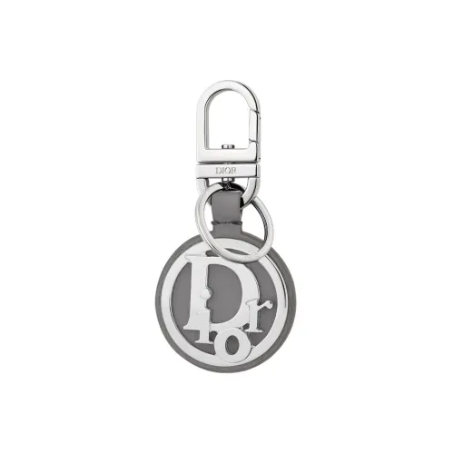 DIOR Брелоки из коровьей кожи Мужской Серый