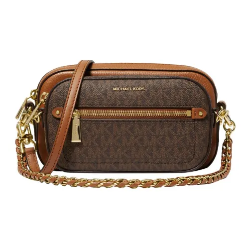 MICHAEL KORS Jet Set Холст и Кожаная Сумка через плечо Сумка через плечо Сумка для ноутбука Женская Коричневая