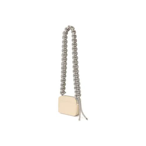 KARA Crystal Cobra Полированная кожа коровы Camera Сумка Сумка через плечо Сумка на плечо Женская Бежевая