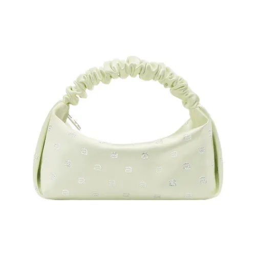 Alexander Wang Scrunchie Satin Bag Mini Women's Light Green Александр Wang Scrunchie Сатиновая Сумка Мини Женская Светло-Зеленая