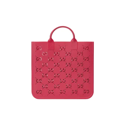 GUCCI Резиновый Тоут Сумка Сумка для покупок Сумка Детская Сумка Детский Фуксия