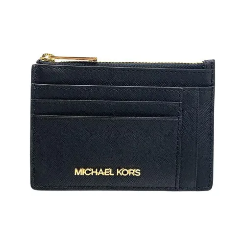 MICHAEL KORS Jet Set Travel Кожа Кошелек для монет держатель для визиток держатель для карт маленький женский черный