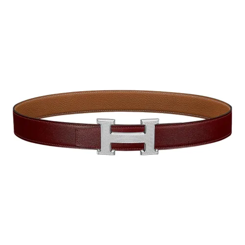 HERMES Ремни из коровьей кожи женские красный ширина 3,2 см