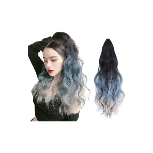 YOSEE Длинная кудрявая парик с пучком заколка-краб модный градиент кукуруза водная рябь 55 см