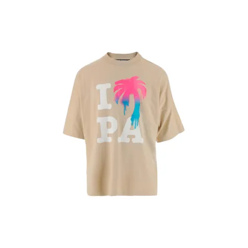 PALM ANGELS Бежевые Мужские T-рубашки