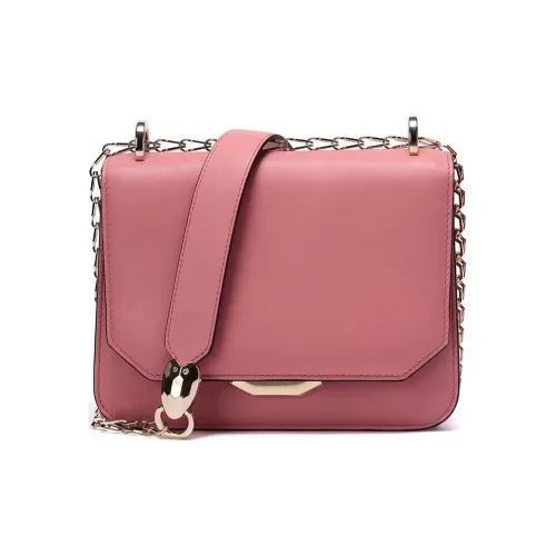 BVLGARI Сумка через плечо из коровьей кожи маленькая женская розовая