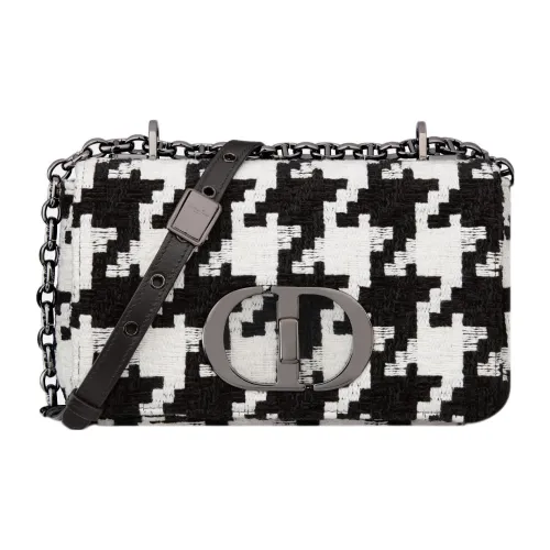 DIOR Caro Гусиная лапка Ткань Сумка через плечо Сумка на плечо Женская