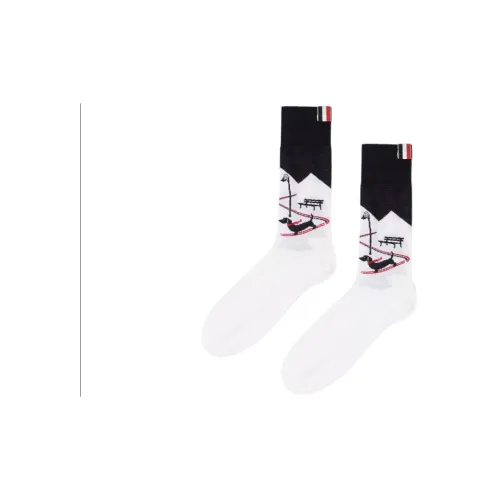THOM BROWNE 1 Pack Белые Мужские Носки до колена