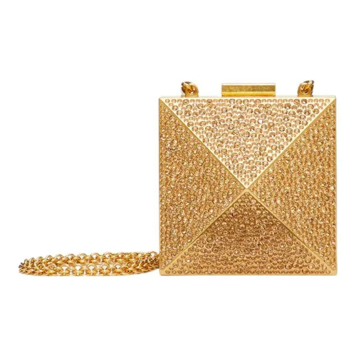 Valentino Rhinestone One Shoulder Crossbody Clutch Mini Women's Ancient Brass Валентино Rhinestone Одно Плечо Через Плечо Клатч Мини Женский Ancient Латунь