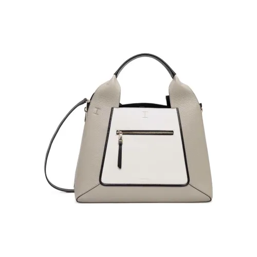 Furla Gilda Телячья кожа Сумка-тоут Сумка для покупок Сумка через плечо Сумка Большая Женская Серый Белый