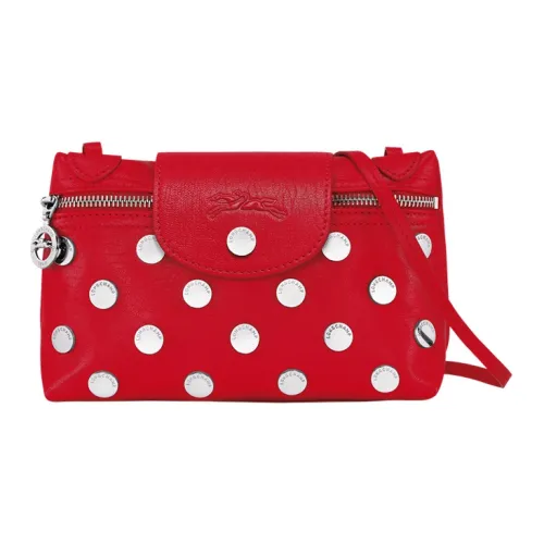 LONGCHAMP Le Pliage Кожа Сумка через плечо Мини Женские Красный