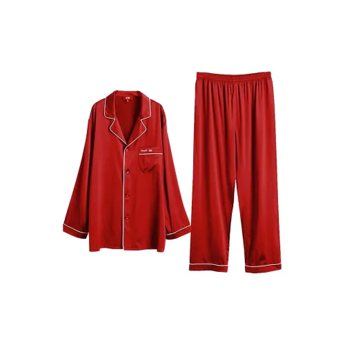 JINSANT Caramel Red Men's Pajama Sets