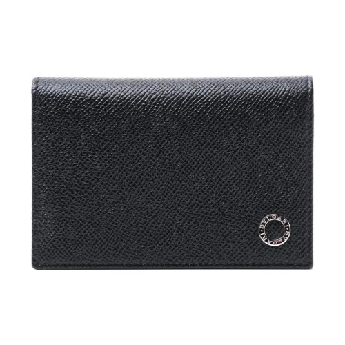 BVLGARI Мужской кошелек из коровьей крупнозернистой кожи черный