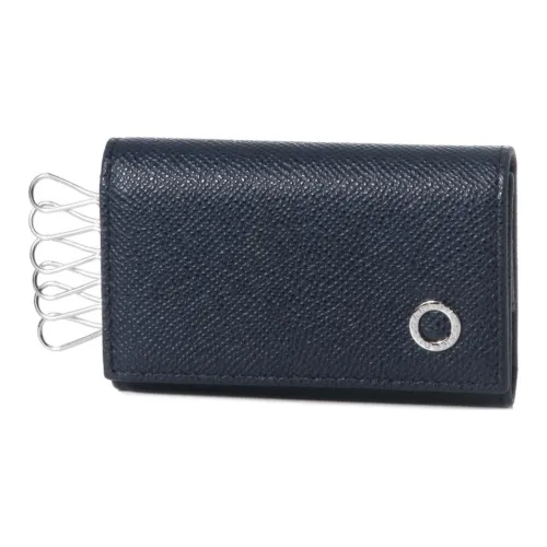 BVLGARI Телячья кожа Key Pouch Мужской Синий