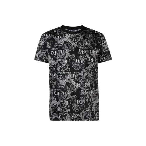VERSACE JEANS COUTURE SS23 Угольный Серый Мужской T-Рубашка