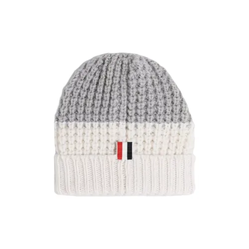 THOM BROWNE Кашемир Шапки-бини Серый / Белый Женские
