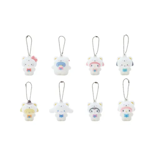 Sanrio Characters Белый Латте Медвежонок Коллекция Подвеска Слепые коробки Полный комплект OF 8 Штук