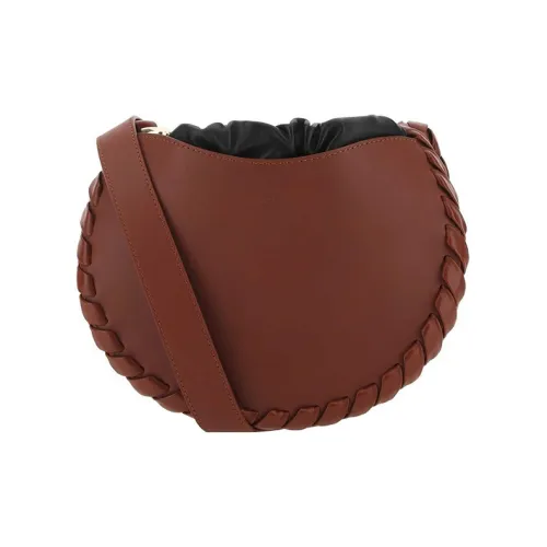 Chloe Телячья кожа Сумка через плечо Сумка на плечо Женская Коричневая