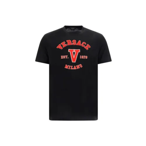 VERSACE Мужские черные T-рубашки
