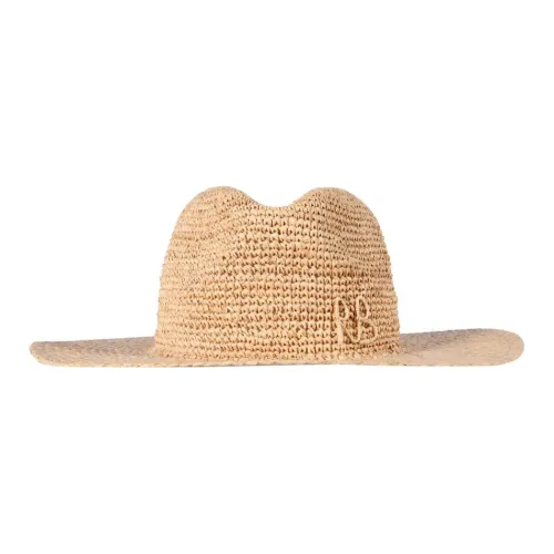 RUSLAN BAGINSKIY Солома Цилиндры Женские Светлый Умбра