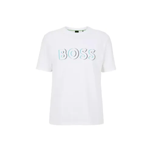 Hugo Boss Белая Мужская T-Рубашка