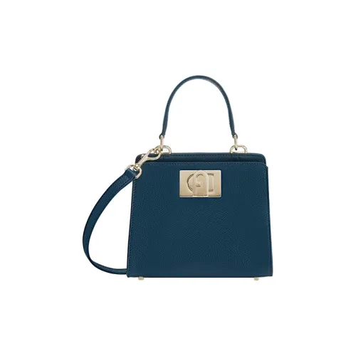 Furla 1927 Collection Кожа Тоут Сумка Сумка для покупок Сумка через плечо Сумка Мини Женская Сине-зеленая