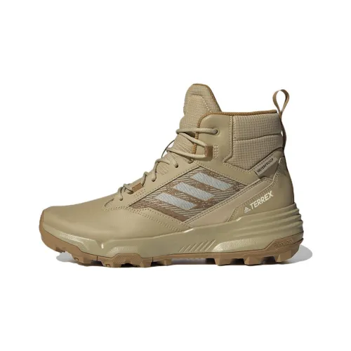 Adidas Unity Кожа MID RAIN.RDY Противоскользящий Устойчивый к истиранию Легкий Высокий Топ Уличная обувь Унисекс Коричневый