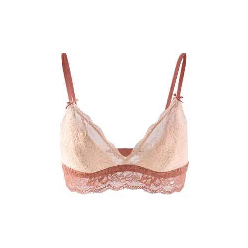 nita Meat Розовый с Ржаво-красный Женские Бюстгальтеры