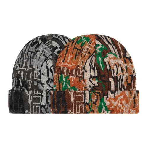 Supreme Акриловые шапки-бини унисекс черный коричневый