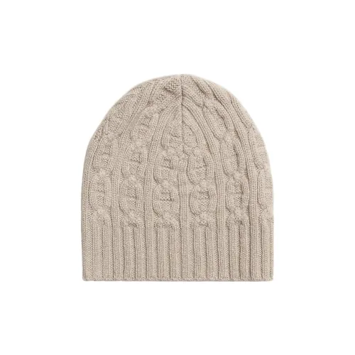 HERMES Кашемир Шапки-бини Бежевый Унисекс