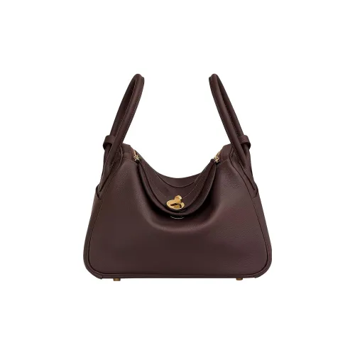 HERMES Lindy Evercolor Телячья кожа Сумка Сумка через плечо Женская 0G Руж Sellier Седло Красный