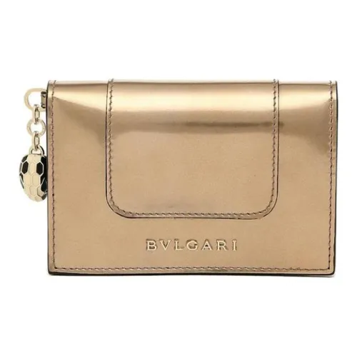 BVLGARI Телячья кожа Держатель для карт Женский Медный