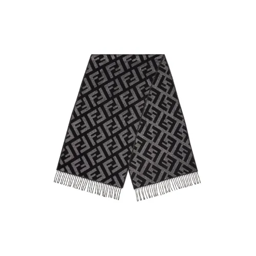 FENDI Вязаные шарфы Черный Женские