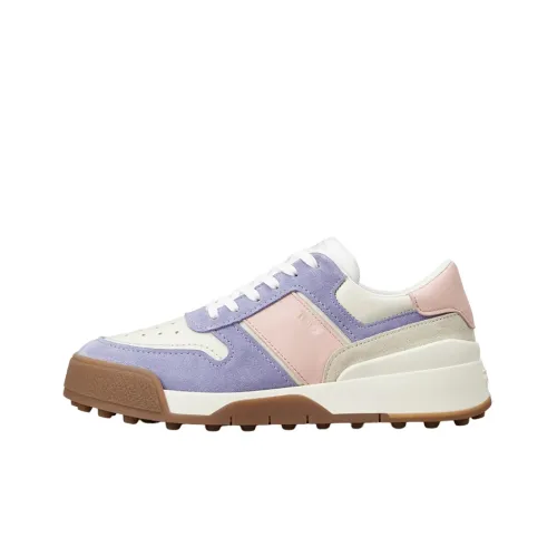 TOD'S Низкий Топ Стильные Скейтбординги Женские Белые Фиолетовые