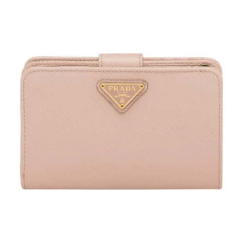 PRADA Saffiano кожа кошелек маленький женский розовый