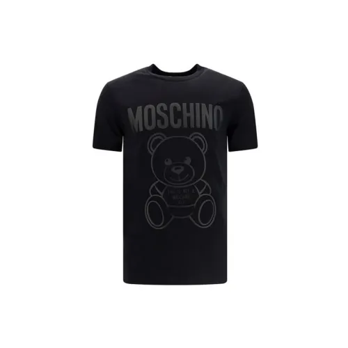 MOSCHINO Мужские черные T-рубашки