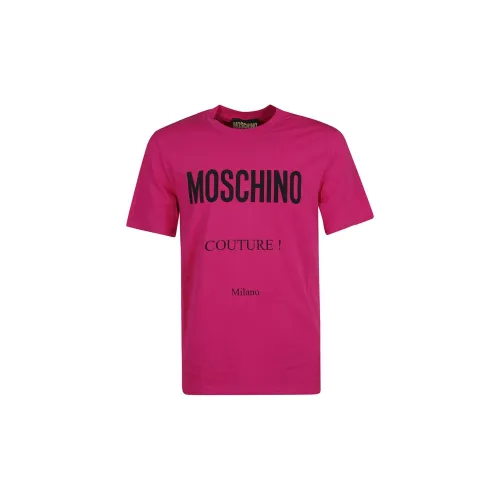 MOSCHINO Розовый Красный Мужская T-Рубашка