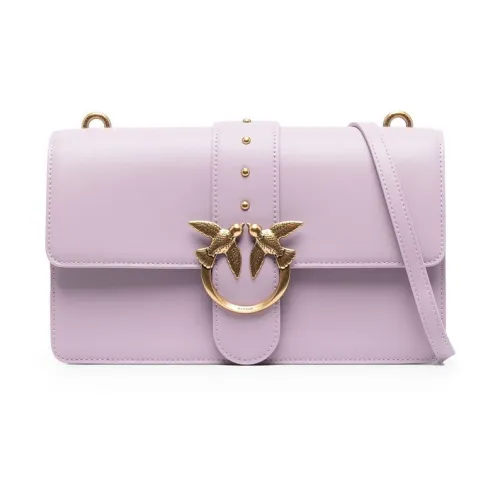 PINKO Телячья кожа Сумка через плечо Женская Фиолетовая