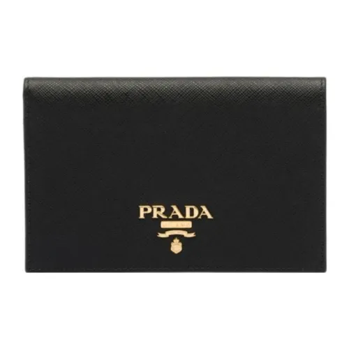 PRADA Saffiano кожа держатель для паспорта кошелек женский черный