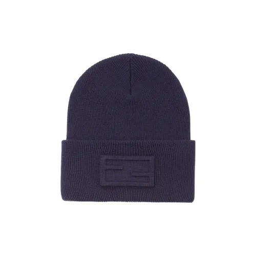 FENDI Baguette Шерые Шапки Синий Мужской