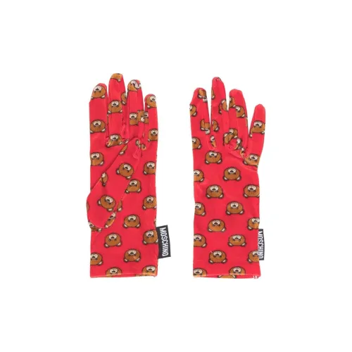 MOSCHINO Полиамид Вязаные перчатки Красный Женские