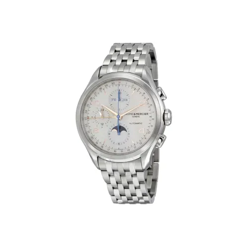 Baume & Mercier Автоматический Механический Механизм Мужские Часы 43 мм Серебряный