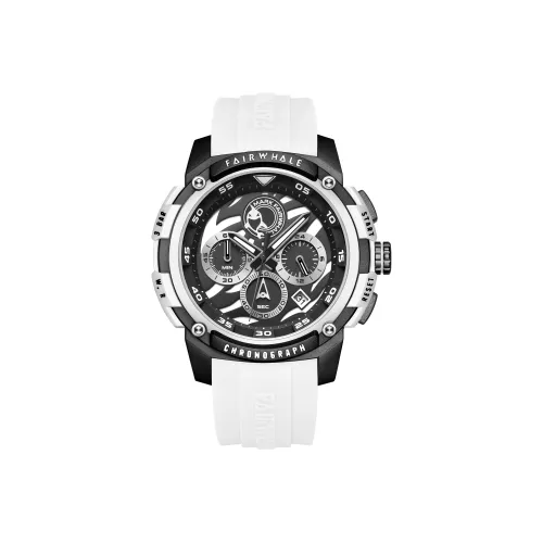 FAIRWHALE Born for Trend Collection Мужские часы Кварцевый механизм Силиконовый ремешок Часы Мужские Белый циферблат