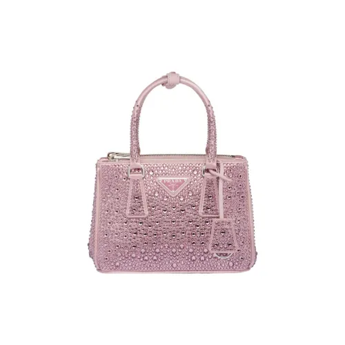 PRADA Galleria Killer Bag Искусственный кристалл Украшение Сатин Тоут Сумка Сумка для покупок Сумка через плечо Сумка