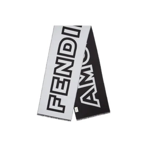 Fendi Вязаные шарфы Мужской черный