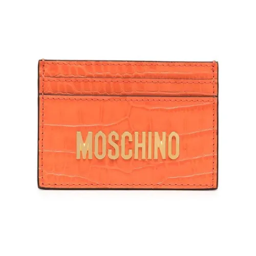MOSCHINO Крокодил Тисненый Телячья кожа Держатель для карт Держатель для карт Мужской Апельсин