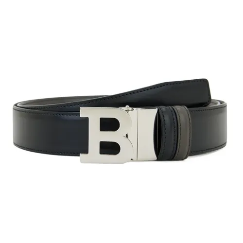 BALLY Fashion Casual Trendy Пряжка-пластина Кожаные ремни Мужской Черный