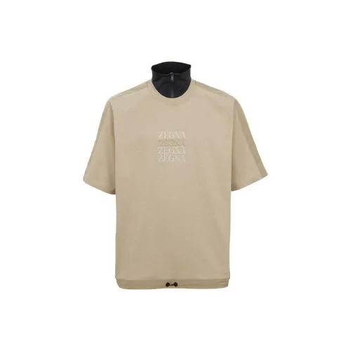 Ermenegildo Zegna Коричневые Мужские T-рубашки