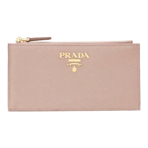 PRADA Кожа Держатель для визиток Женский Розовый